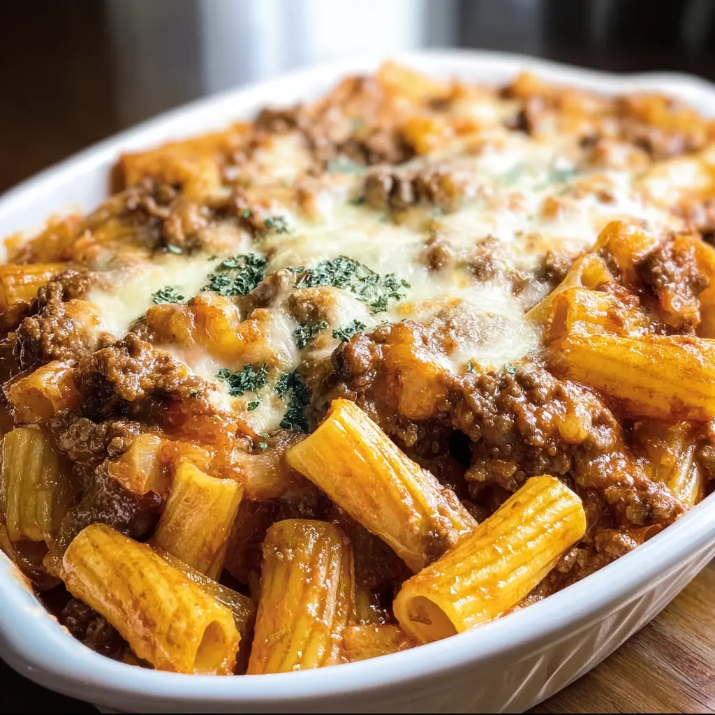 Cheesy Beef Rigatoni Bake  Easy Comfort Food Dinner